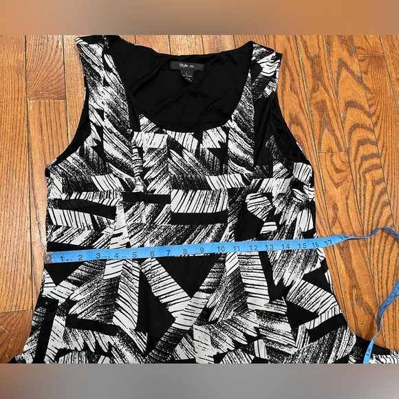Style & Co. Black and White Patterned Dress - Picture 6 of 9